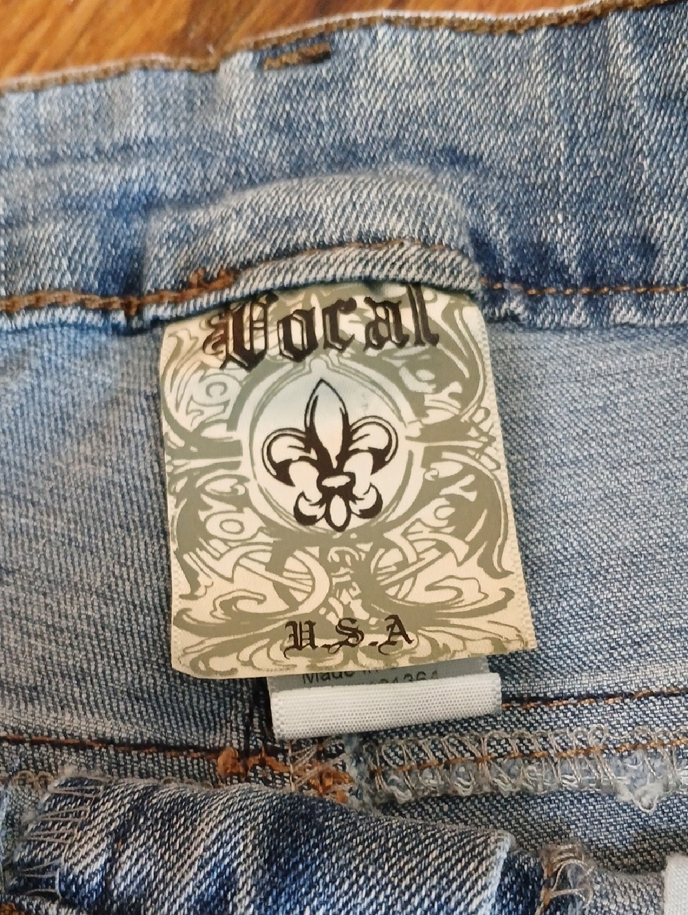 Vocal Denim Shorts with Rhinestone Fringe - Small - Picture 6 of 8